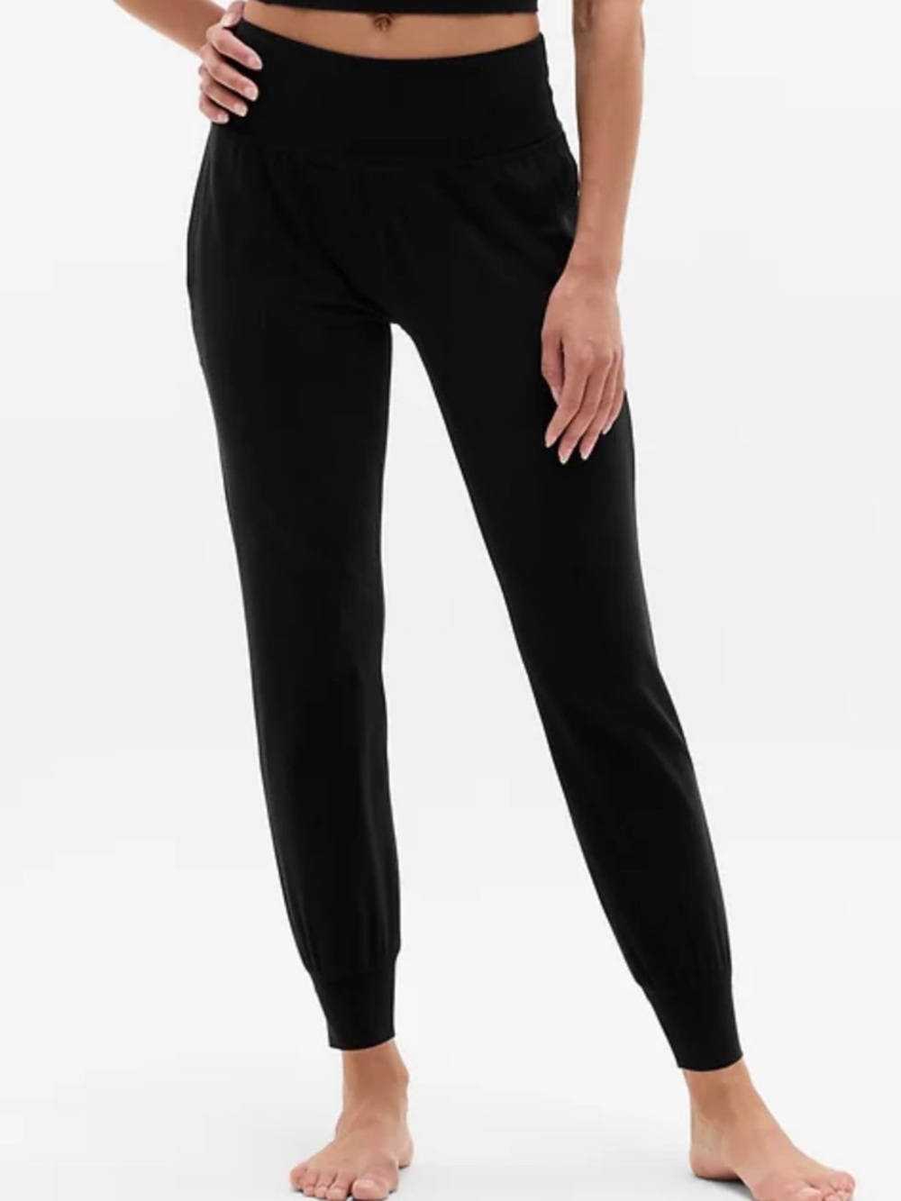 Athleta Salutation Black High-Waist Jogger